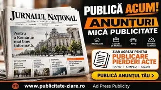 Anunțuri mica publicitate în Jurnalul Național, ziar agreat pentru publicare pierderi acte